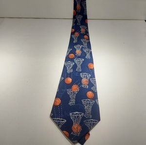 1994 Vintage 100% Silk Nicole Miller Basketball tie